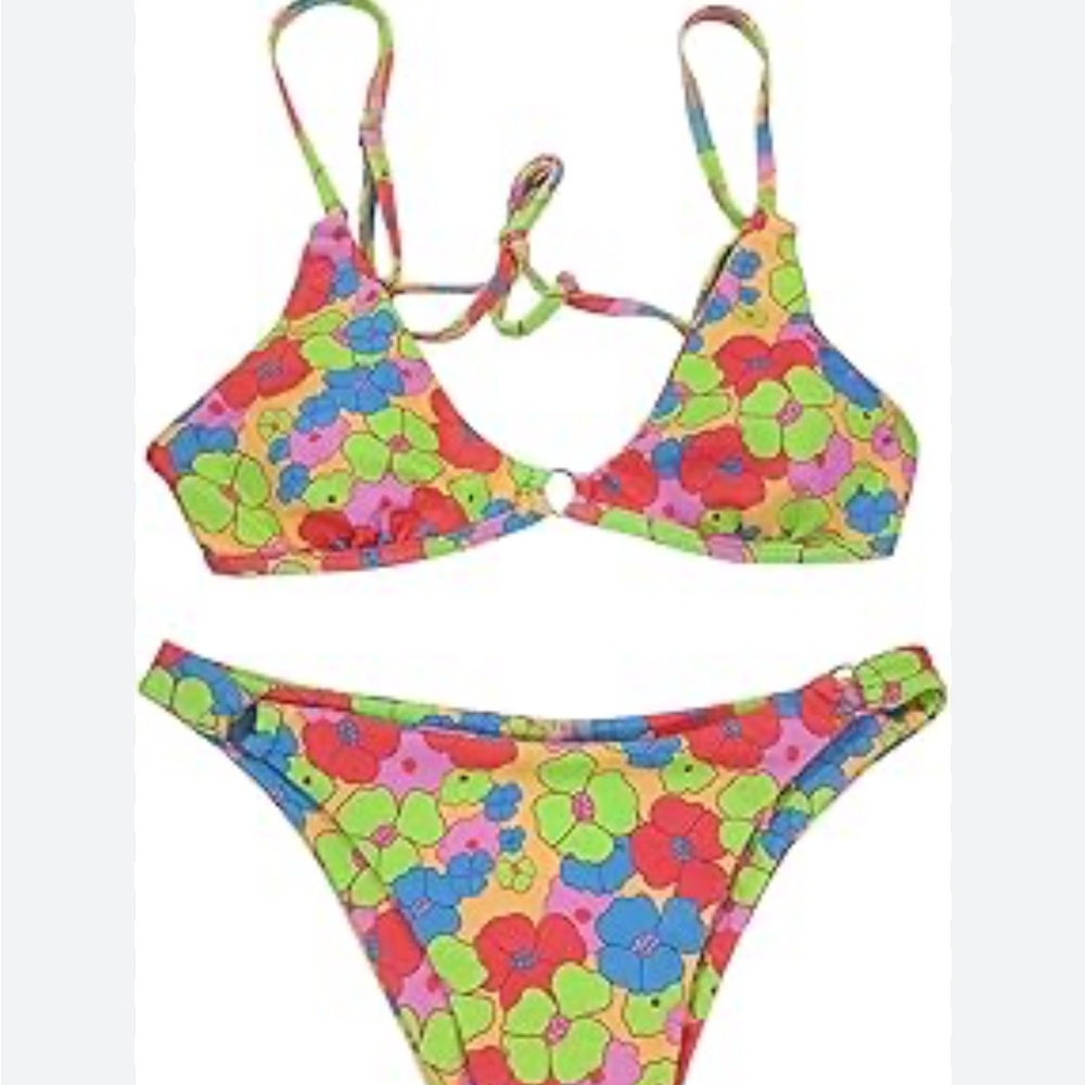 Floral Multicolor Bikini Set - Picture 13 of 13
